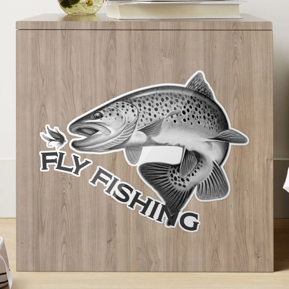 Montana 3 Trout Fly Fishing Sticker Decal Set Waterproof Vinyl Great Gift for Angler Fits Yeti Hydroflask Brook Trout Rainbow Trout Brown Trout