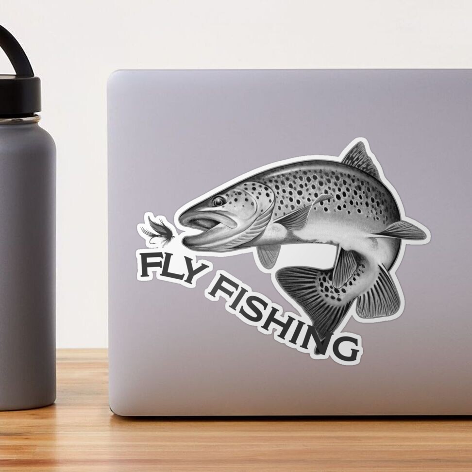 Fly Fishing Brown Trout Sticker for Sale by Richard529