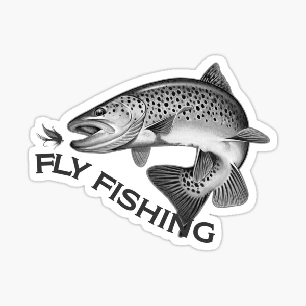 Fly Fishing Brown Trout Sticker for Sale by Richard529