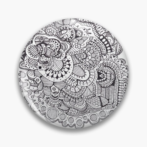 Item preview, Black and white zentangle art designed and sold by lisahiselius.