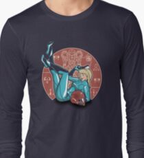 Power-up Pin-up- Metroid Shirt Long Sleeve T-Shirt