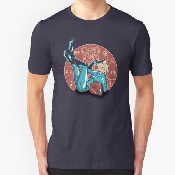 Power-up Pin-up- Metroid Shirt Slim Fit T-Shirt