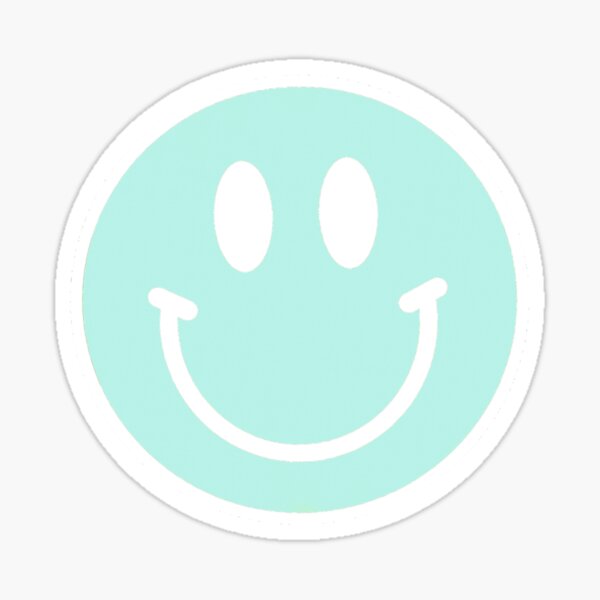 Blue Smiley Face Stickers Redbubble - cute mint blue crop top smiley face roblox