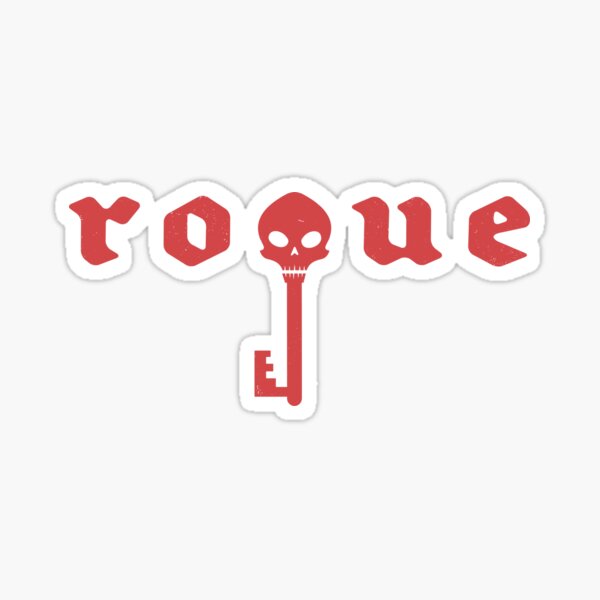 Dungeons and Dragons Rogue Skeleton Key (red) Sticker