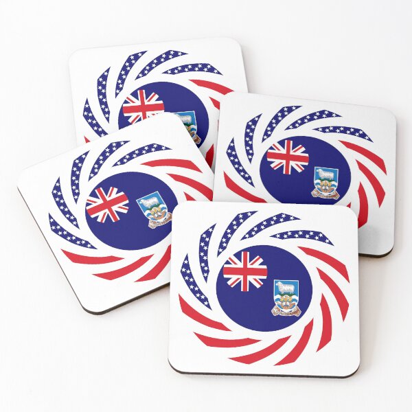 Item preview, Falklands Islander American Multinational Patriot Flag Series designed and sold by Carbon-Fibre Media.