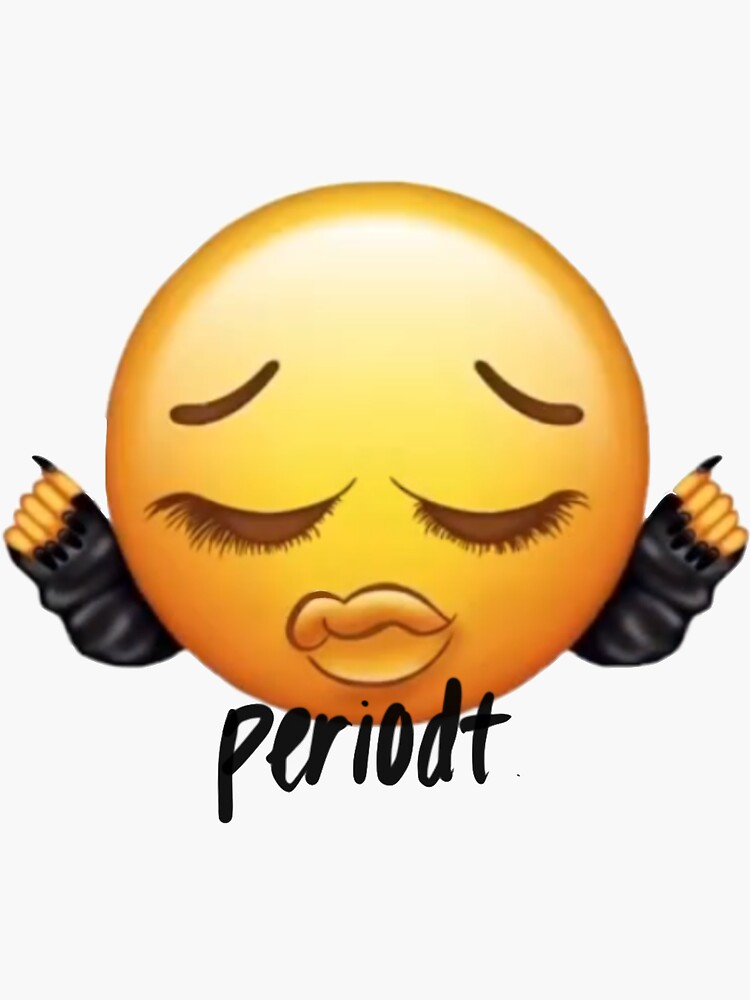 "Periodt emoji" Sticker by adieylon | Redbubble