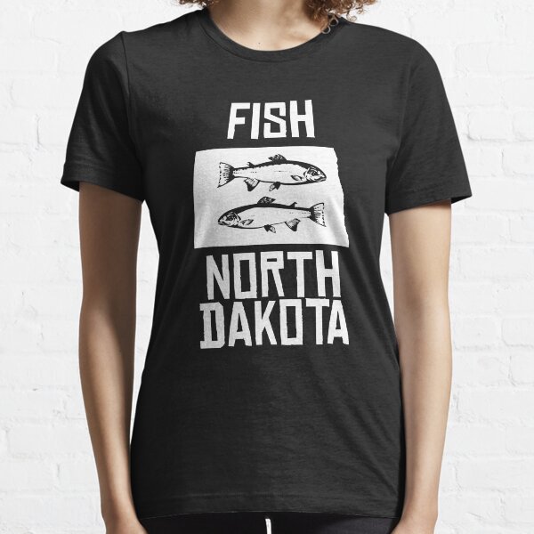 Item preview, Fish North Dakota Fishing print | Funny Fishing Apparel designed and sold by jakehughes2015.