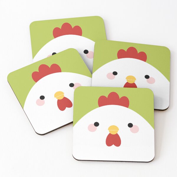 Item preview, Cute White Chicken on Green designed and sold by LisaMarieArt & Illustration.