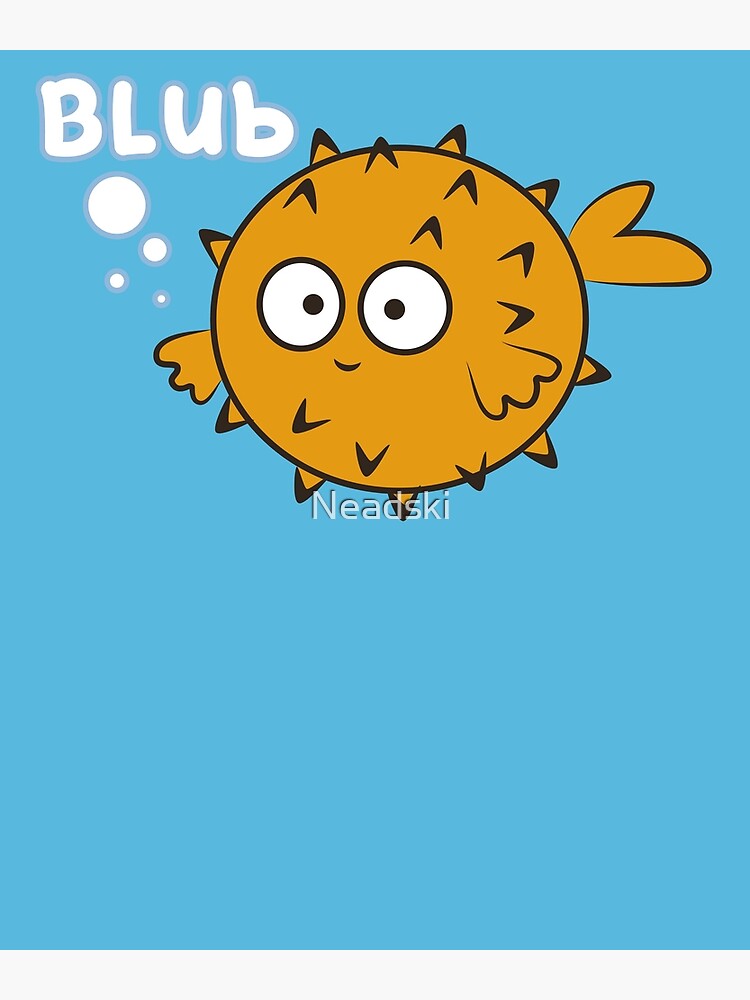 "Kawaii Puffer Fish " Poster for Sale by Neadski Redbubble