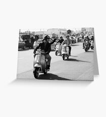 Mod drive by in Brighton. Greeting Card