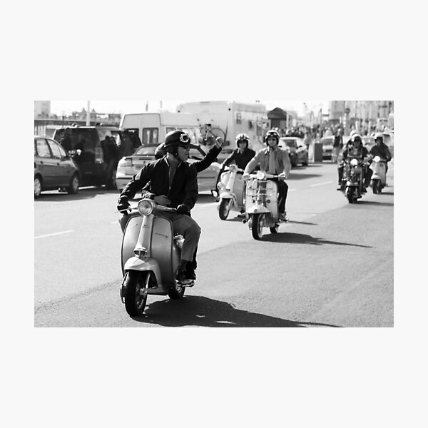 Mod drive by in Brighton. Photographic Print