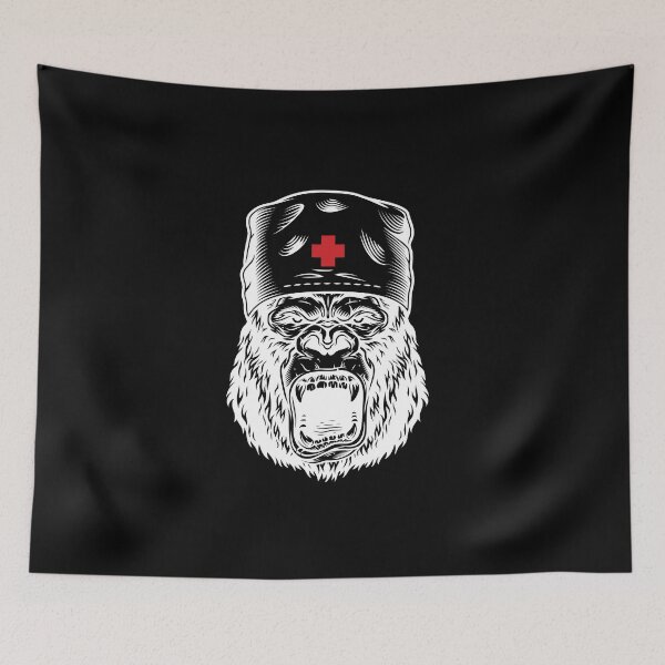 Item preview, Angry Monkey monochrome style designed and sold by Amineharoni.
