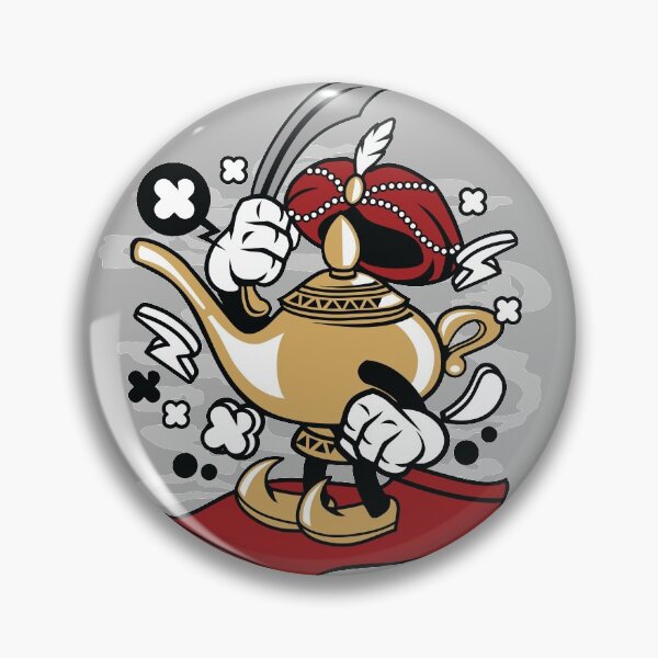 Artikelvorschau, Magic Lamp Cartoon Character - Verrückte lustige Kunstillustration entworfen und verkauft von Nickelparis.