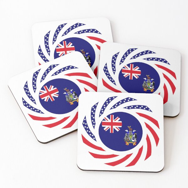 Item preview, South Georgia Islander American Multinational Patriot Flag Series designed and sold by Carbon-Fibre Media.
