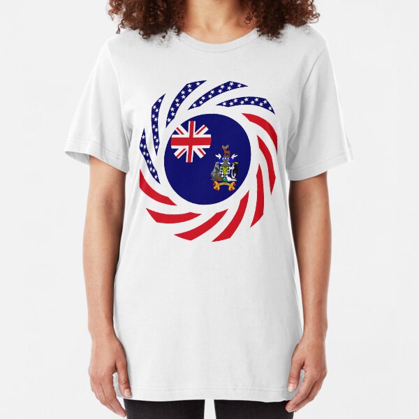 South Georgia Islander American Multinational Patriot Flag Series Slim Fit T-Shirt