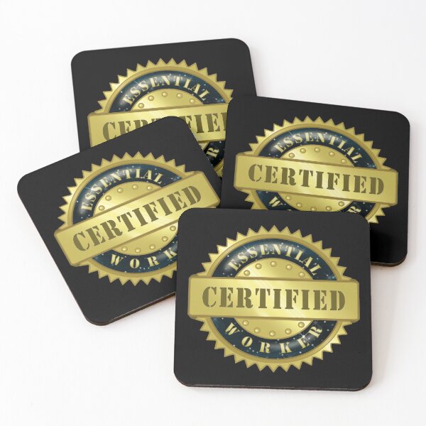 Item preview, Certified Essential Worker Badge 3 designed and sold by NicholiCosplay.