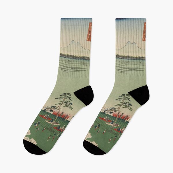 Item preview, Spring Trees Mountain Ukiyo-e Japanese Art designed and sold by VintageArchive.
