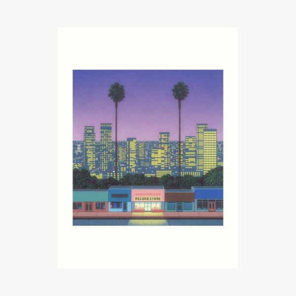 Hiroshi Nagai, record store Art Print