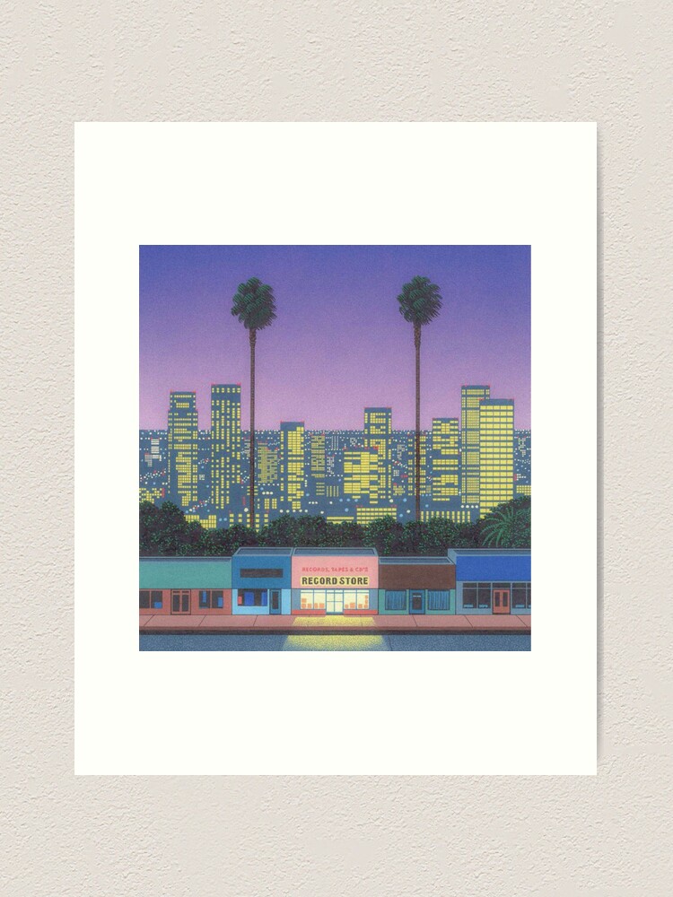 Alternate view of Hiroshi Nagai, record store Art Print