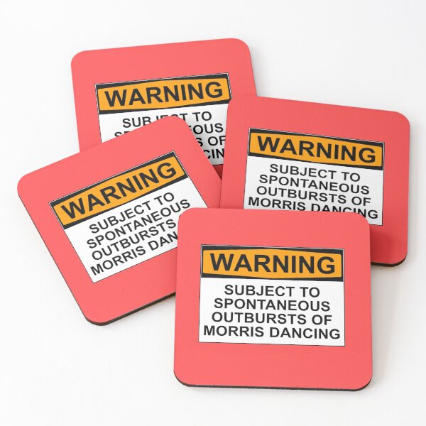 Item preview, WARNING: SUBJECT TO SPONTANEOUS OUTBURSTS OF MORRIS DANCING designed and sold by Rob Price.