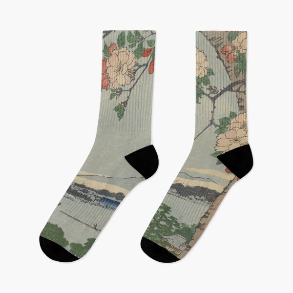 Item preview, Cherry Blossoms on Spring River Ukiyo-e Japanese Art designed and sold by VintageArchive.