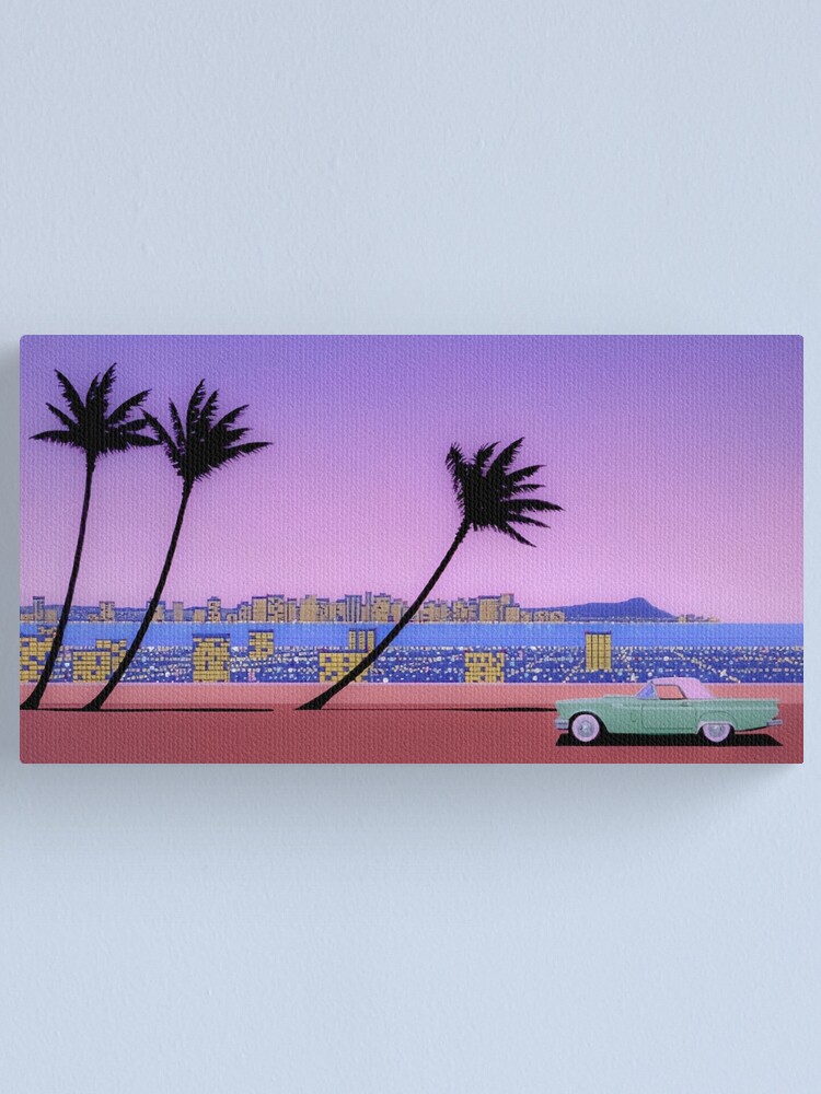 Alternate view of Hiroshi Nagai, palm trees Canvas Print