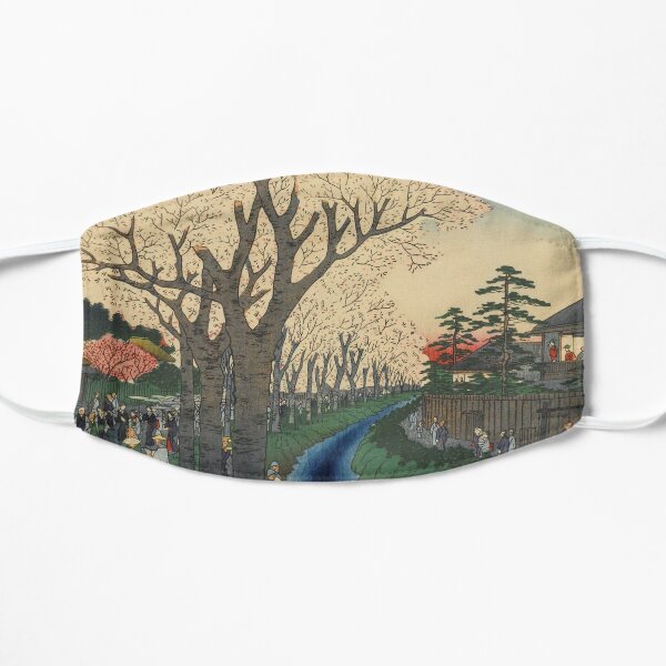 Spring Cherry Trees Blossoms Ukiyo-e Japanese Art Mask
