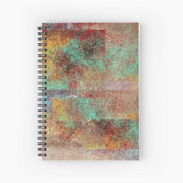 712 - Abstract Digital Painting Wall Art Original Geometric Painting Spiral Notebook