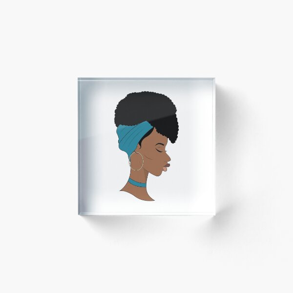 Artikelvorschau, Lockiges Haar, Kopftuch, schwarzes Mädchen, Melanin, schwarze Kunst entworfen und verkauft von creativecurls.
