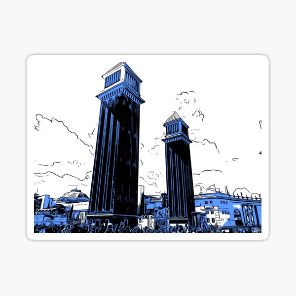 Epsanya Towers, Barcelona. December 2019 Sticker