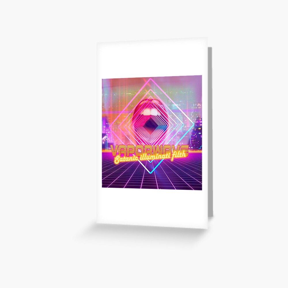 vaporwave illuminati greeting card by printpit redbubble redbubble