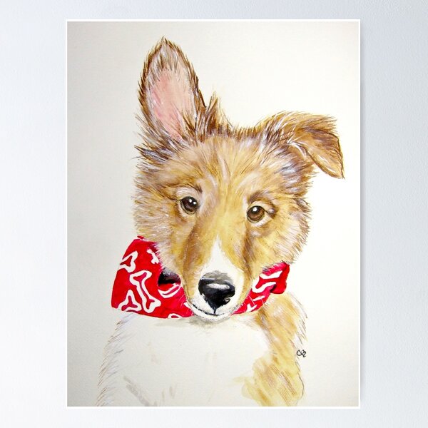 Item preview, Tuck, Shetland Sheepdog Puppy designed and sold by PaintedbyCarol.