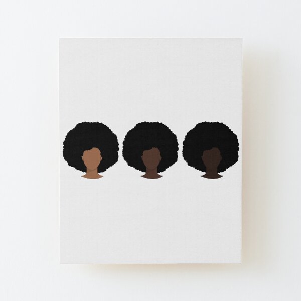 Trio, afro, girls, black girl, melanin, black art, shades Wood Mounted Print