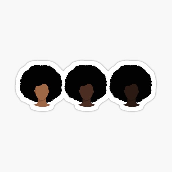 Trio, afro, girls, black girl, melanin, black art, shades Sticker