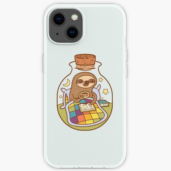 Paresse dans une bouteille Coque souple iPhone