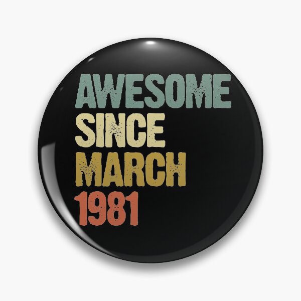 Item preview, Awesome Since March 1981 39th Birthday Gift designed and sold by vomaria.