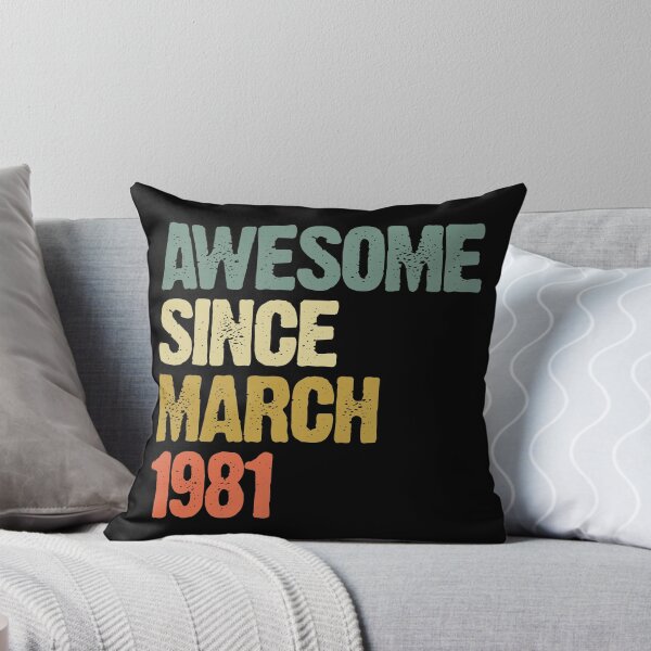 Item preview, Awesome Since March 1981 39th Birthday Gift designed and sold by vomaria.