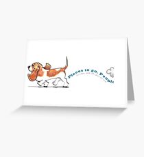 Basset Hound :: Places to Go People to Sniff Greeting Card