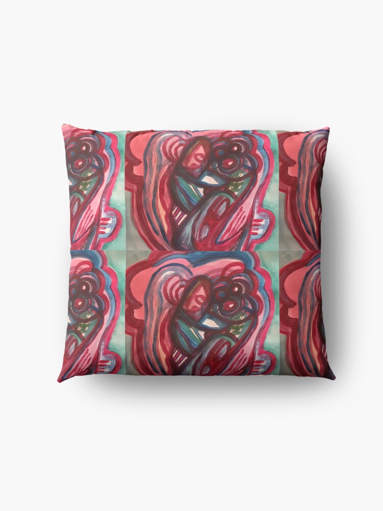 Alternate view of Red and plum Floor Pillow