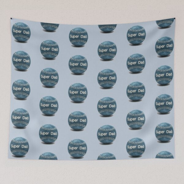 Item preview, Blue Baseball Super Dad Art designed and sold by cabgodfrey.