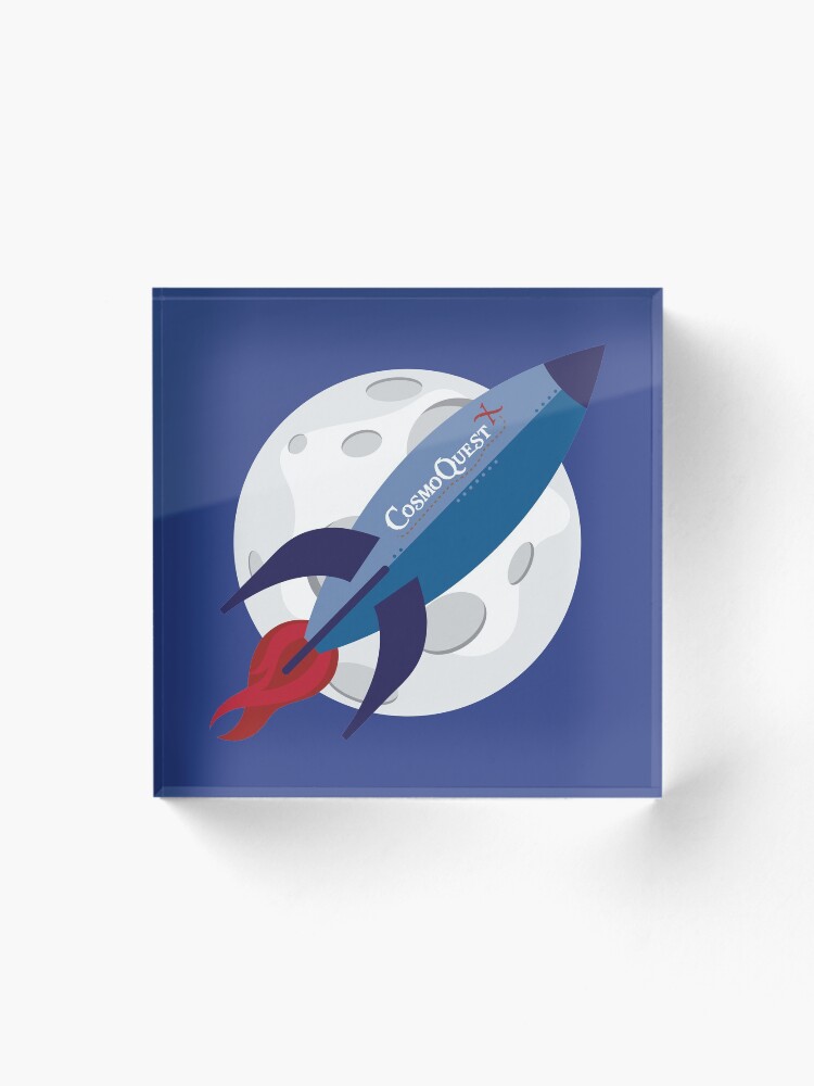 Thumbnail 1 von 5, Acrylblock, CosmoQuest-Rakete designt und verkauft von CosmoQuestX.