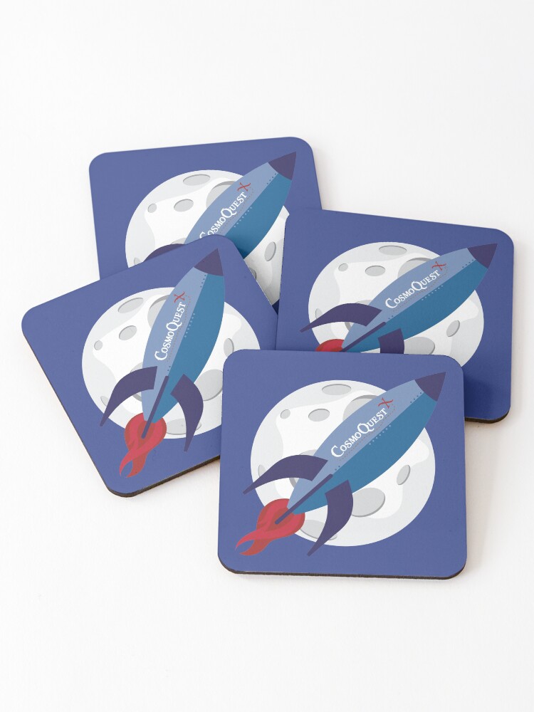 Thumbnail 1 of 5, Coasters (Set of 4), CosmoQuest Rocket designed and sold by CosmoQuestX.
