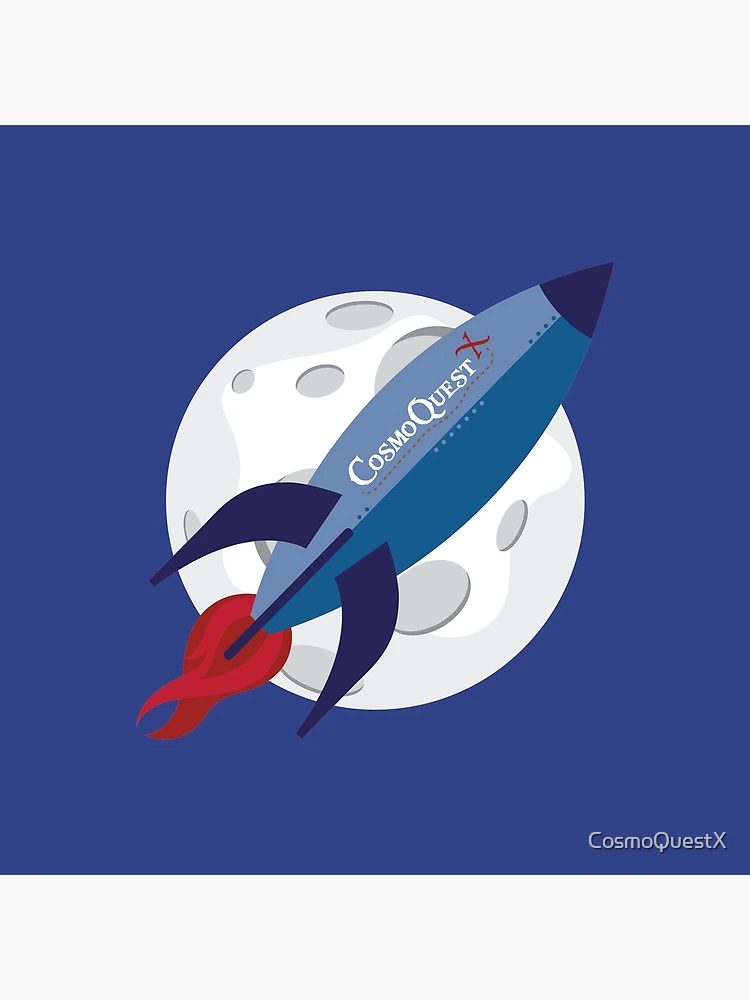 Thumbnail 4 of 4, Clock, CosmoQuest Rocket designed and sold by CosmoQuestX.