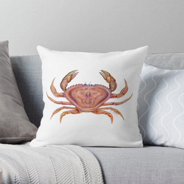 Dungeness Crab (Metacarcinus magister) Throw Pillow