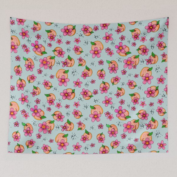 Item preview, Peaches and Flowers Pattern designed and sold by BigAl3D.