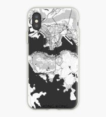 Hong Kong Map Gray iPhone Case