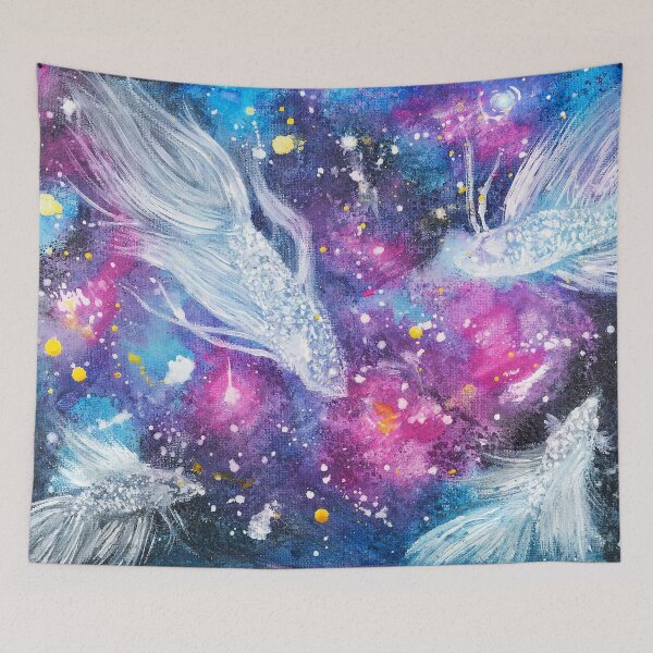 Item preview, Galaxy Bettas Swimming Through Space designed and sold by PaintedPuffer.