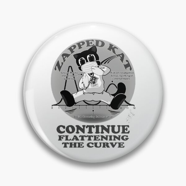Item preview, Zapped Kat - Flattening the Curve by Swoot designed and sold by swoottees.