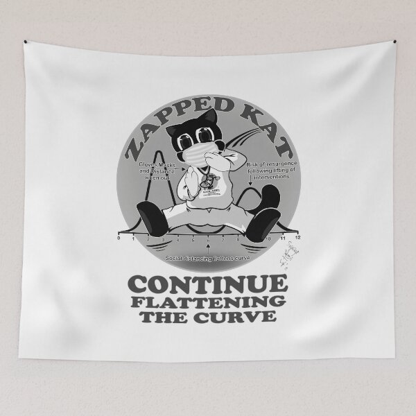 Item preview, Zapped Kat - Flattening the Curve by Swoot designed and sold by swoottees.