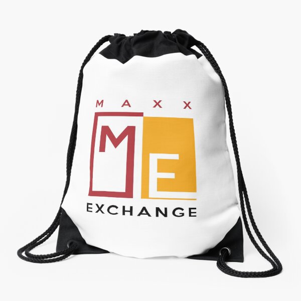 Maxx Exchange Brand Crimson and Gold Emblem Logo. Drawstring Bag